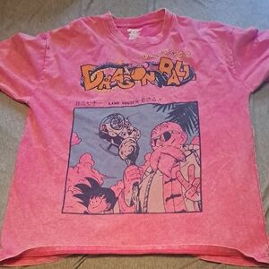 Kids Pink Dragon Ball Graphic Tee with Master Roshi